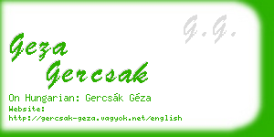 geza gercsak business card